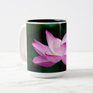 Pink Lotus Flower Two-Tone Coffee Mug