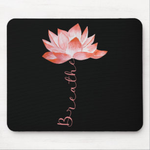 Pink Lotus Flower Yoga Breathe Meditation Yoga Lov Mouse Pad