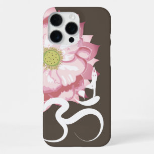 Pink Lotus Flower Yoga & Zen Calligraphy Om Aum iPhone 16 Pro Max Case