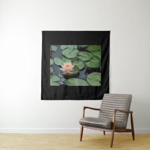 Pink Lotus Flower Zen Garden  Tapestry