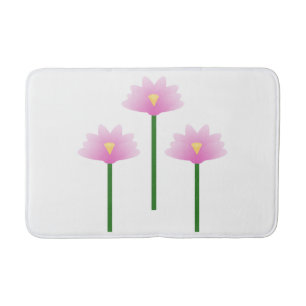 Pink Lotus flowers Bath Mat