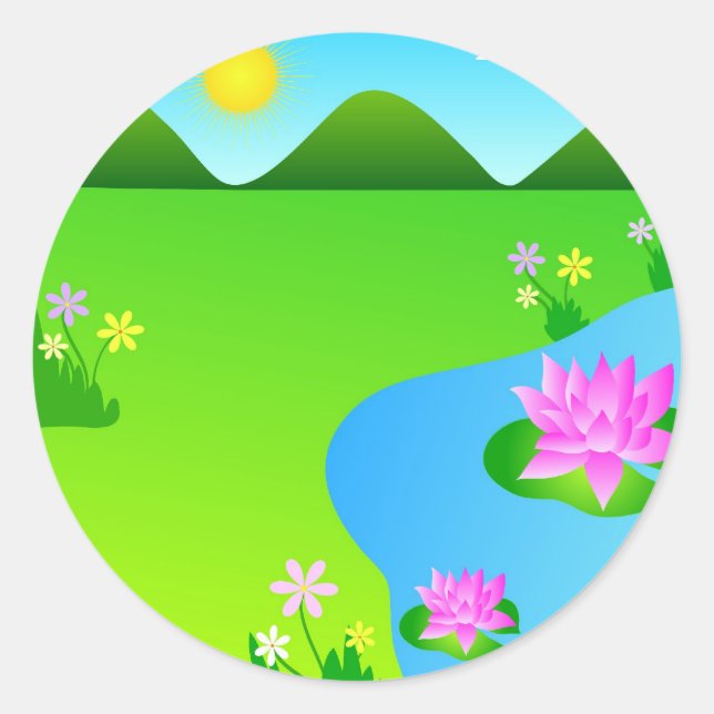 Pink lotus flowers - Sticker (Front)