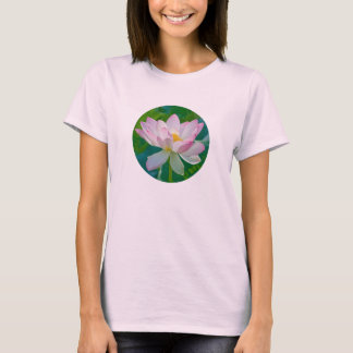 Pink Lotus in Circle T Shirt #2521