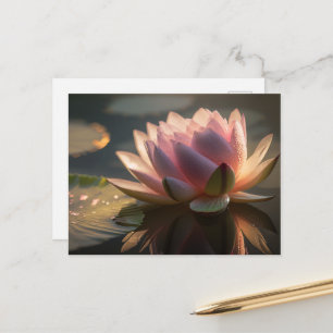 Pink Lotus in the Morning Light Postcard