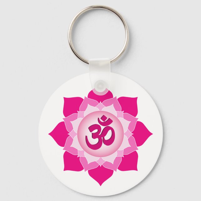 Pink lotus key ring (Front)