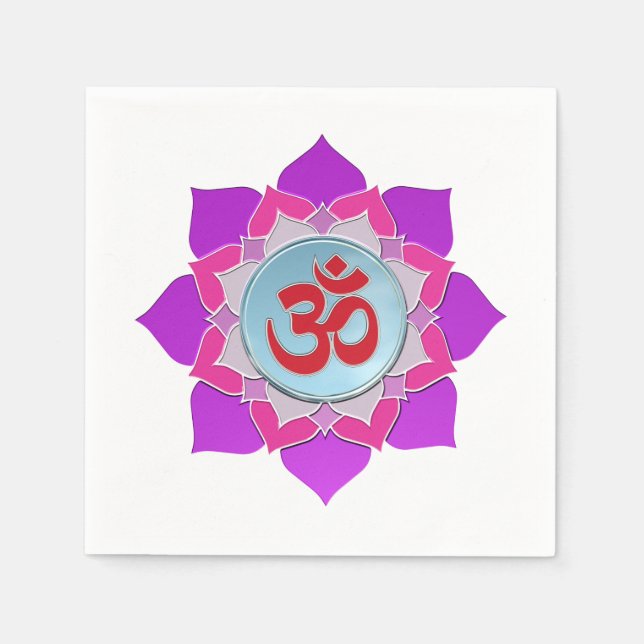 Pink lotus napkin (Front)