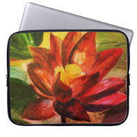 Pink Lotus Neoprene Laptop Sleeve 15"