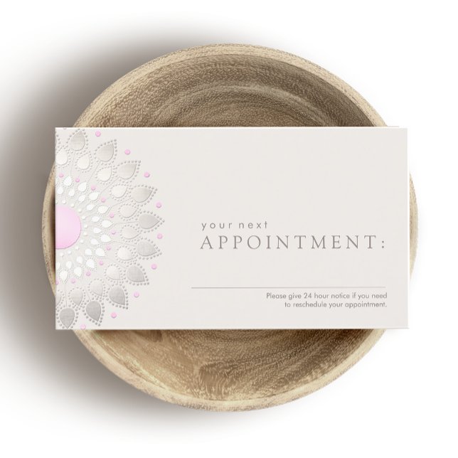 Pink Lotus Salon and Spa Appointment Card (Creator Uploaded)
