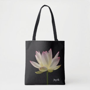 Pink Lotus Shoulder Tote Bag