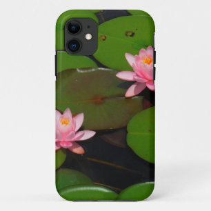 Pink lotus water lily flower  garden, iPhone 11 case