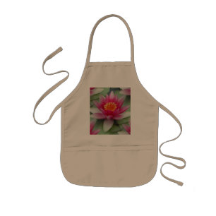 Pink Lotus Water Lily Kids Apron