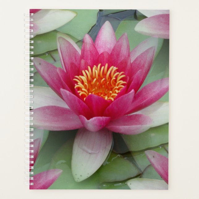 Pink Lotus Water Lily Planner (Front)