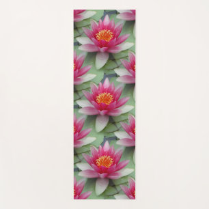 Pink Lotus Water Lily Yoga Mat