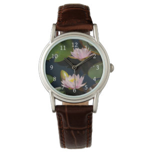 Pink Lotus Waterlilies Watch