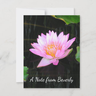 Pink Lotus Waterlily Card