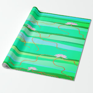 Pink Lotus Wrapping Paper