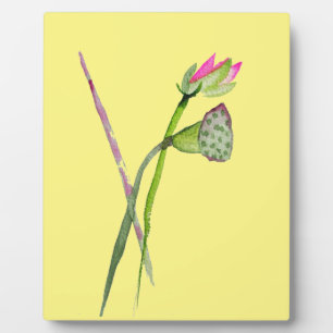 Pink Lotus Zen flower Buddhist Art Plaque