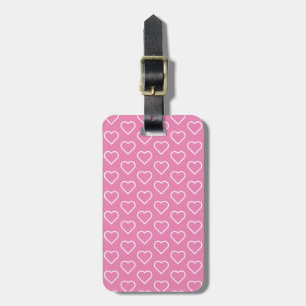 Pink Love - Add your favourite colours - Hearts Luggage Tag