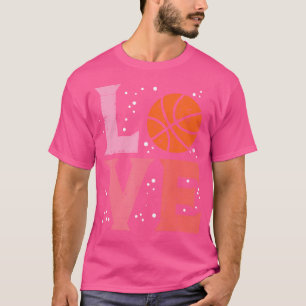 Pink Love Basketball Cute Sports Lover Men Women K T-Shirt