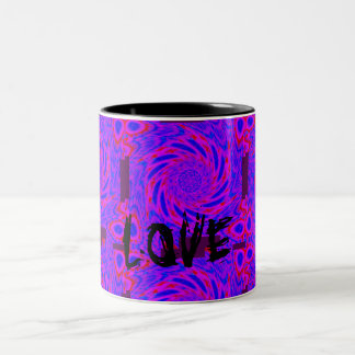 PINK LOVE COLOR BLACK Two-Tone COFFEE MUG