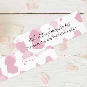 Pink Love Heart Bridal Registry Insert