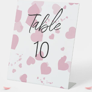 Pink Love Heart Pedestal Sign