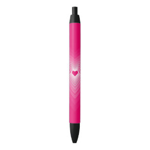 Pink Love - Hearts Blue Ink Pen