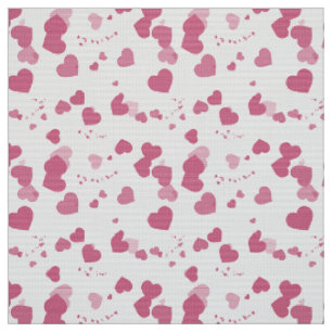 Pink Love Hearts Fabric