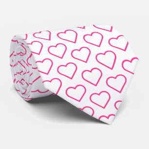 Pink Love Hearts Neck Tie - Choose Your Colours