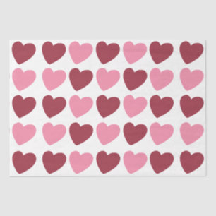 Pink Love Hearts Pattern Tissue Paper