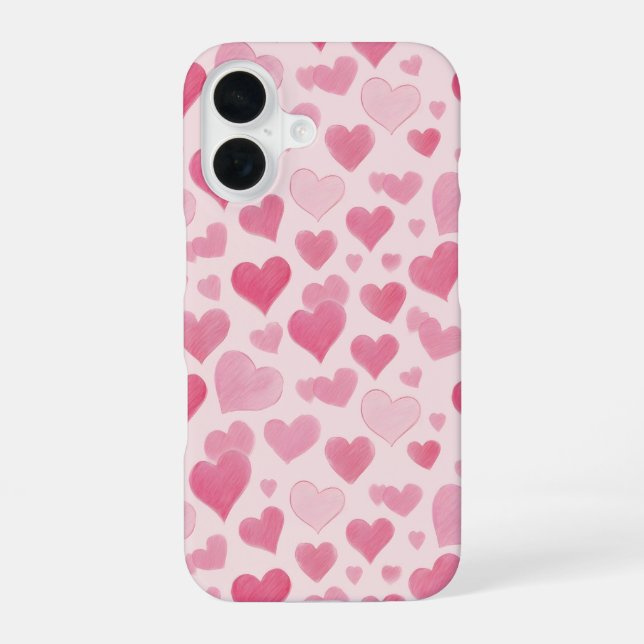Pink Love iPhone 16 Case (Back)