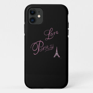 Pink-Love-Paris-Eiffel-Tower-Unique Case-Mate iPhone Case