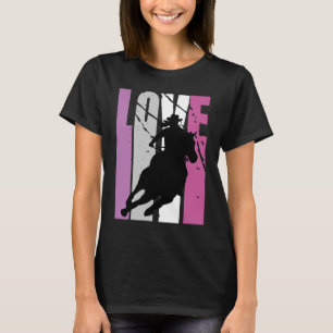 Pink Love Rodeo Barrel Racing Race Racer Women Cow T-Shirt