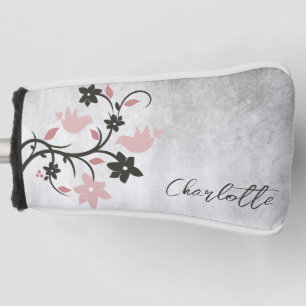 Pink Lovebirds Golf Head Cover