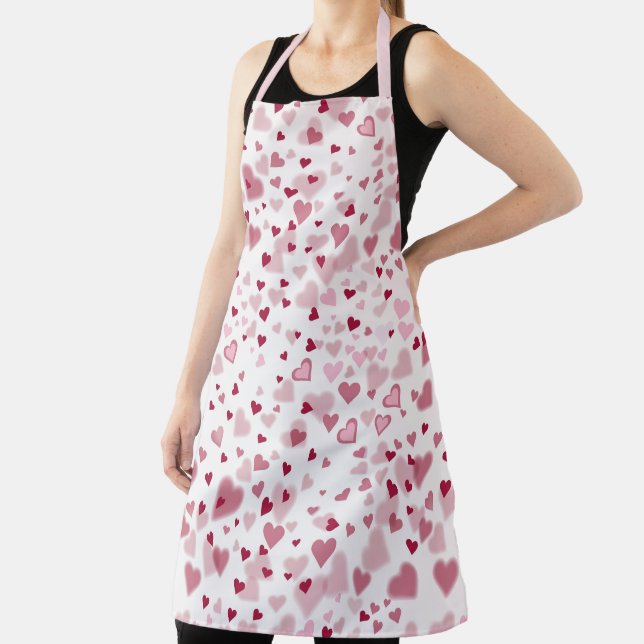  Pink Lovely Hearts Pattern  Apron (Insitu)