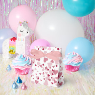Pink Lovely Hearts Pattern Favour Box