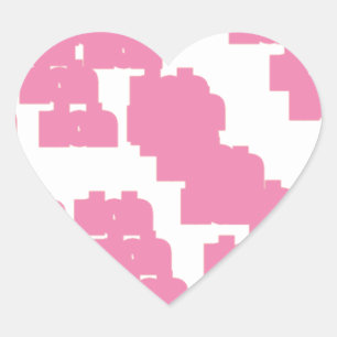 pink lucky 888 heart sticker