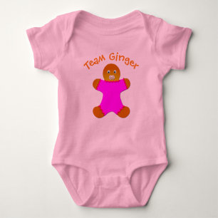 Pink Lucky Team Ginger For Fun Ginger and Redheads Baby Bodysuit