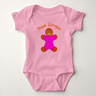 Pink Lucky Team Ginger For Fun Ginger and Redheads Baby Bodysuit
