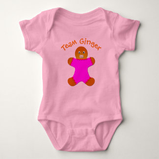 Pink Lucky Team Ginger For Fun Ginger and Redheads Baby Bodysuit