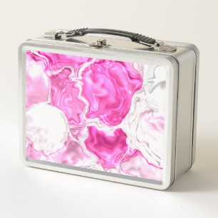 Pink Luminosity Metal Lunch Box
