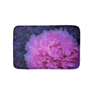 Pink Lush Peony Flower Bath Mat