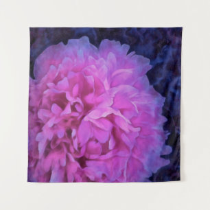 Pink Lush Peony Flower Tapestry