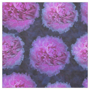 Pink Lush Peony Flowers Fabric