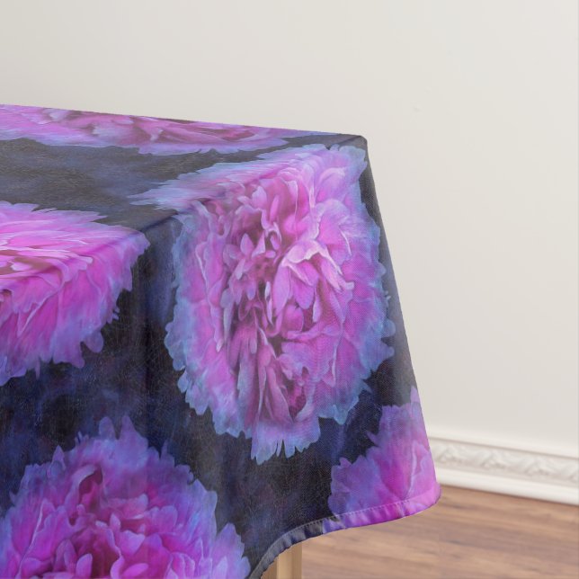 Pink Lush Peony Flowers Tablecloth (In Situ)