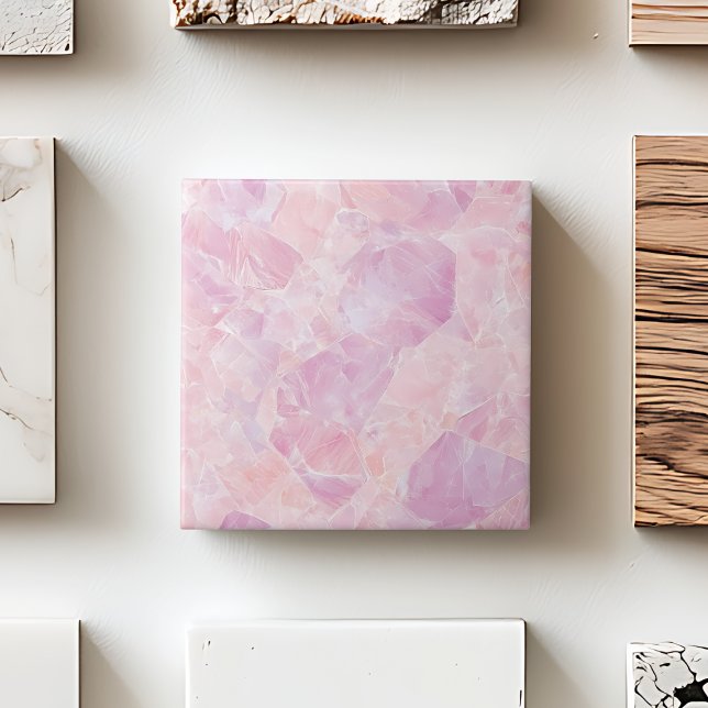Pink Luxurious Gemstone Modern Aesthetic Glam Chic Tile (Pink Luxurious Gemstone Modern Aesthetic Glam Chic Ceramic Tile)