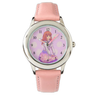 Pink Macaron Girl Watch