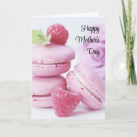 Pink Macarons & Red Raspberries Mother's Day