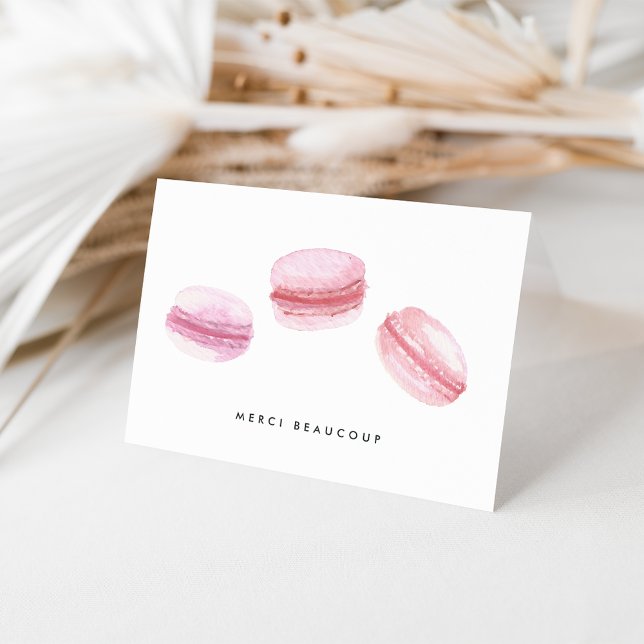 Pink Macarons Thank You Card (Creator Uploaded)