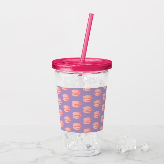 Pink Macaroons Acrylic Tumbler (Back Ice)